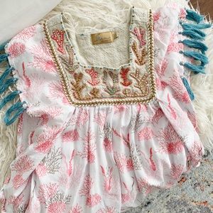 Beaded Coral Coverup